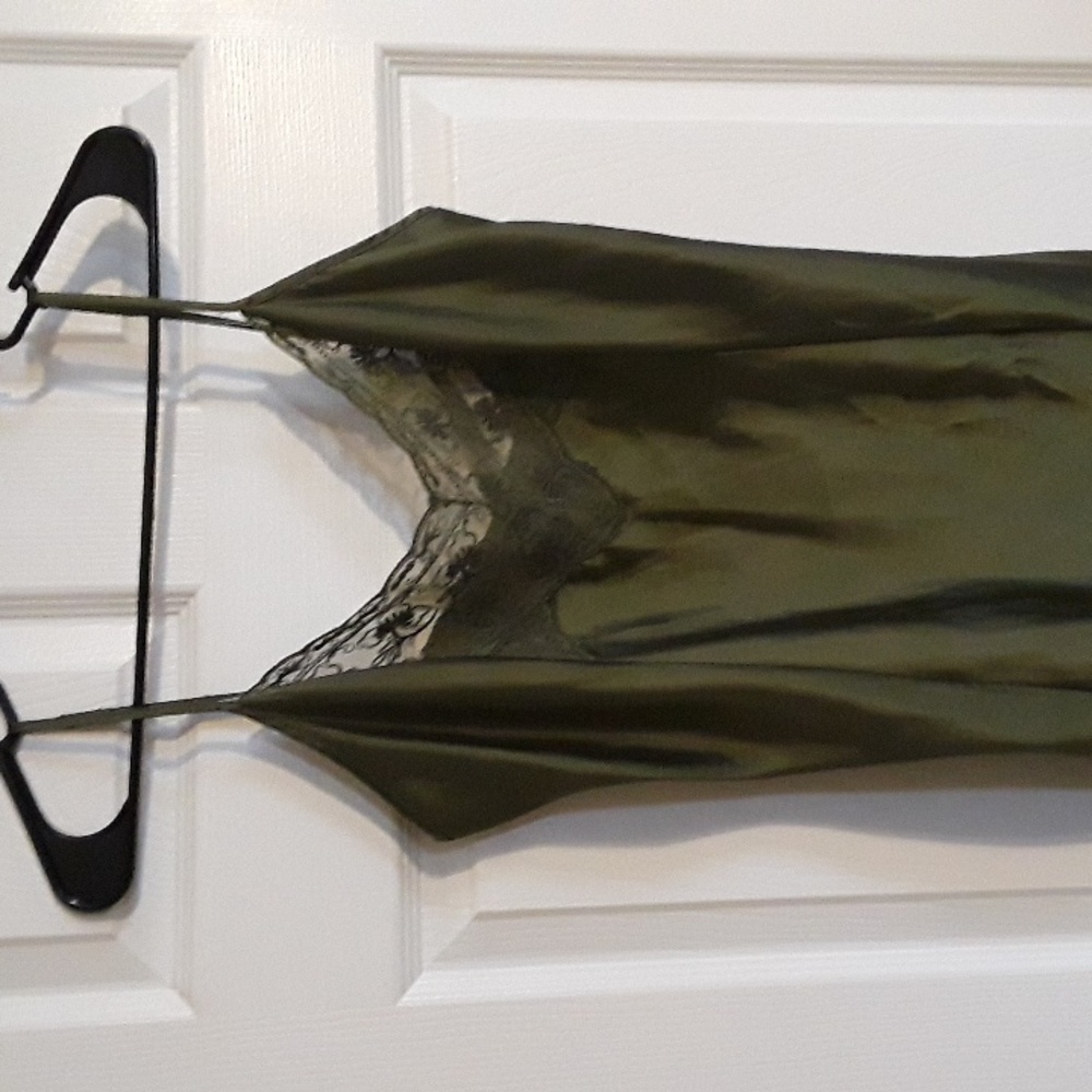 Victoria's Secret vintage Olive slip mesh lace satin lingerie dress - Picture 3 of 11